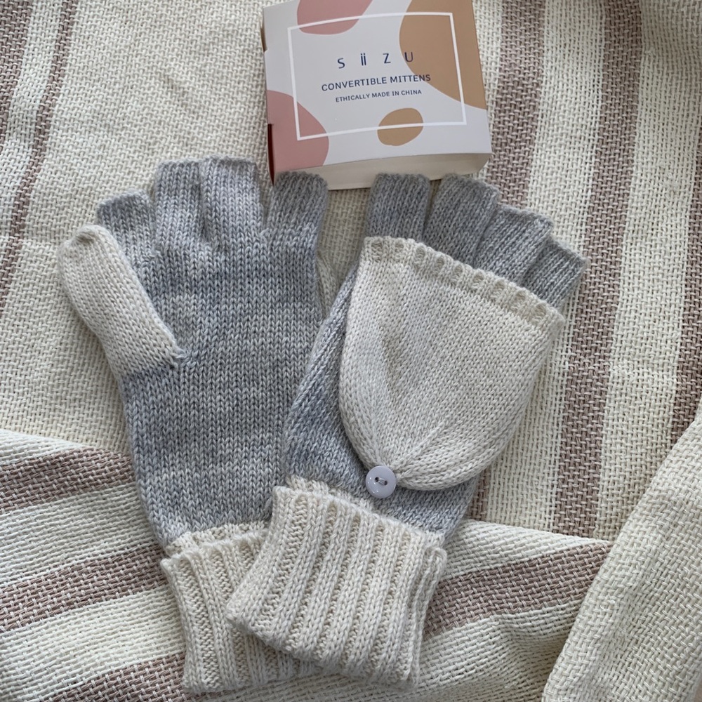 Siizu convertible mittens convertible gloves